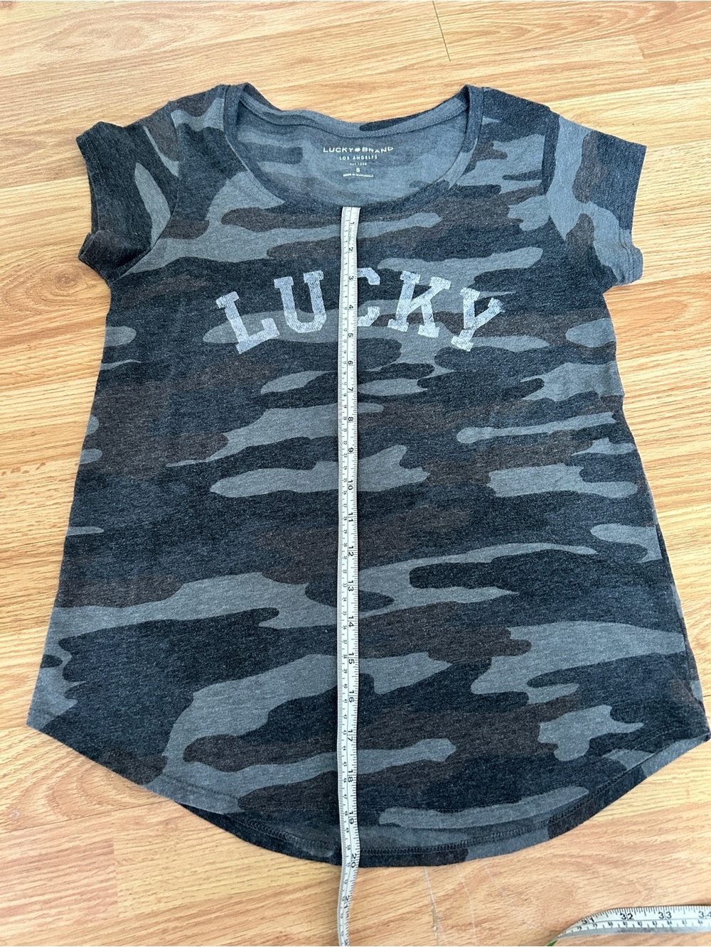 Lucky Brand Women's Gray Camo Tank with Logo - Picture 5 of 5